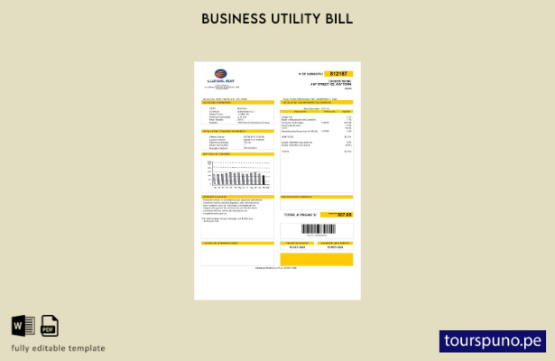 lista para imprimir plantilla de factura de servicios públicos de Perú Luz de Su